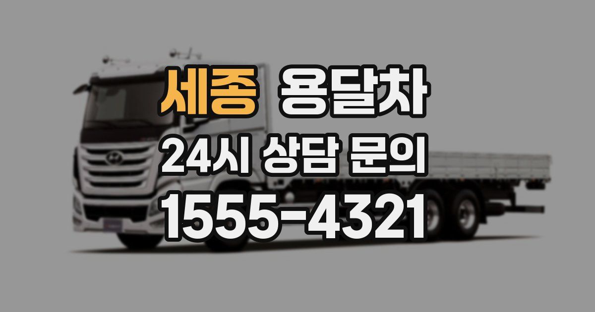 세종 용달차