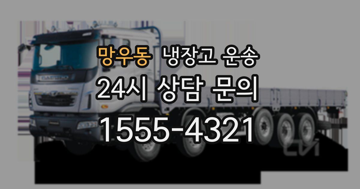 망우동 냉장고 운송