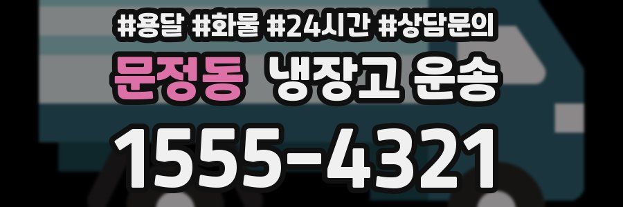 문정동 냉장고 운송