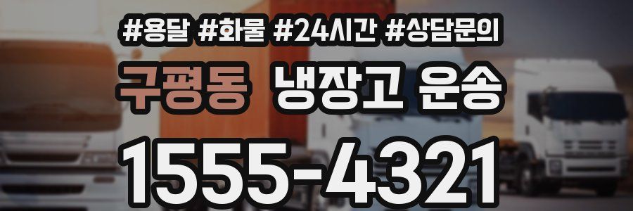 구평동 냉장고 운송