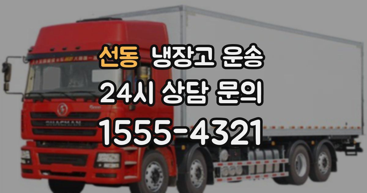 선동 냉장고 운송