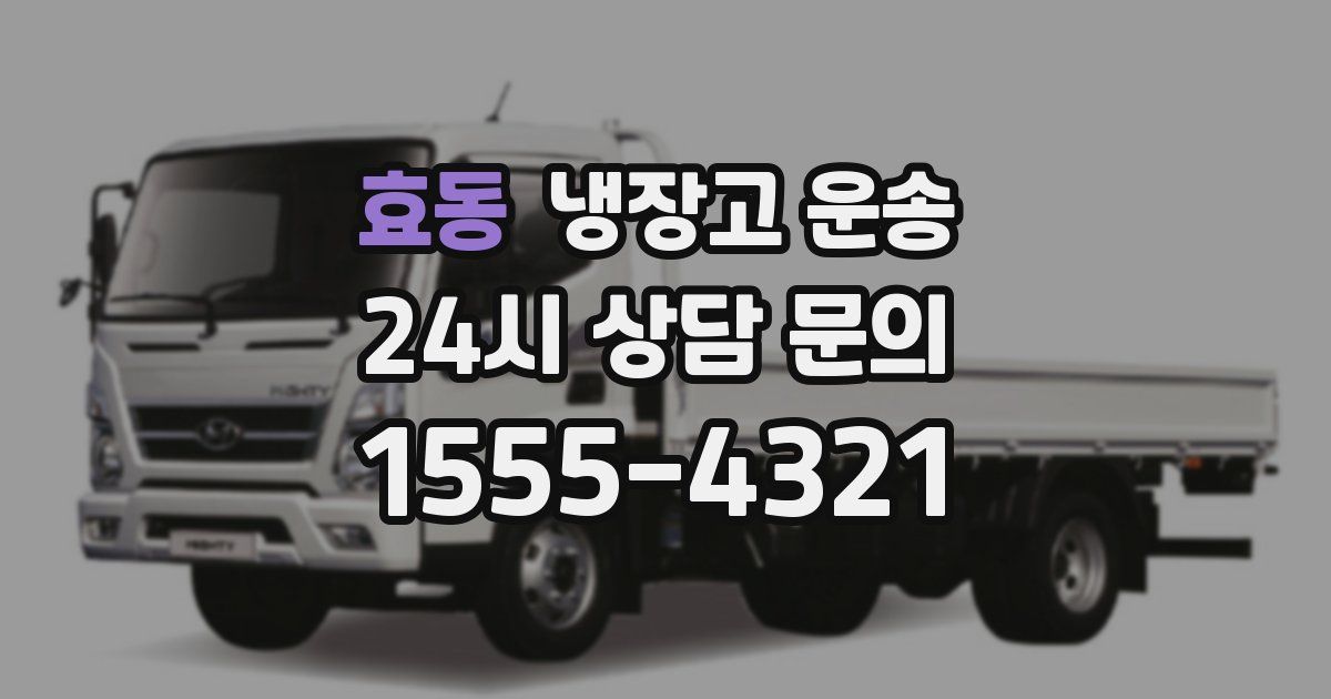 효동 냉장고 운송