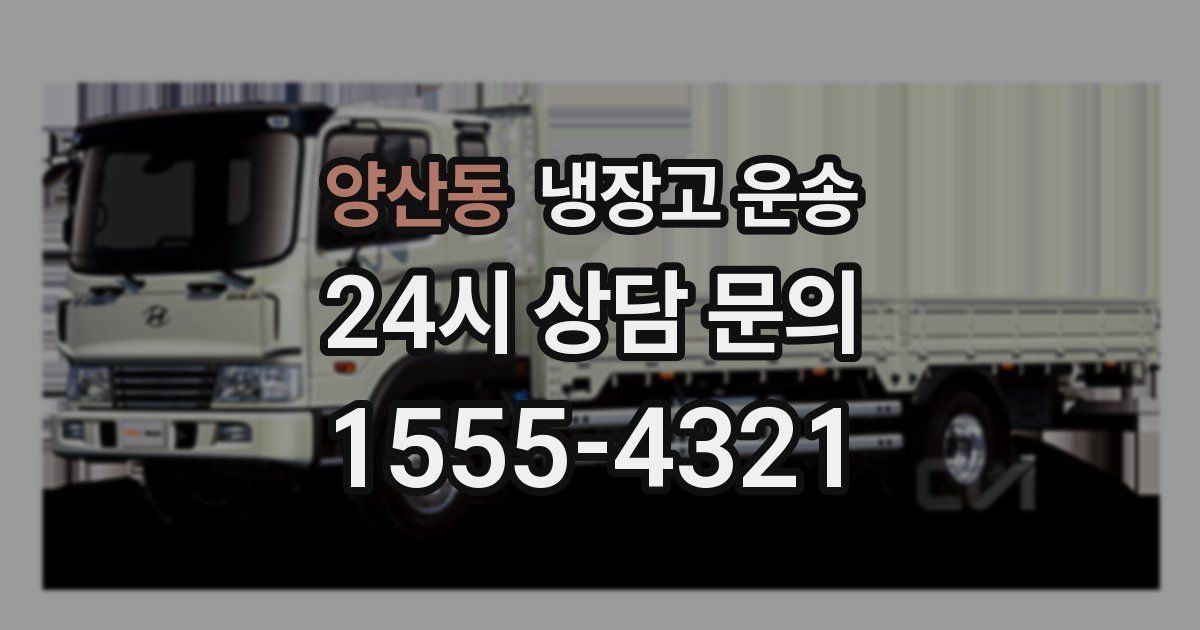 양산동 냉장고 운송