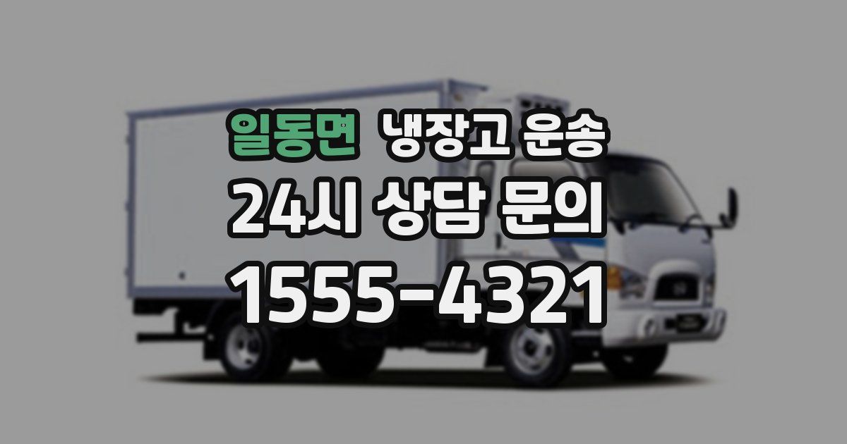 일동면 냉장고 운송