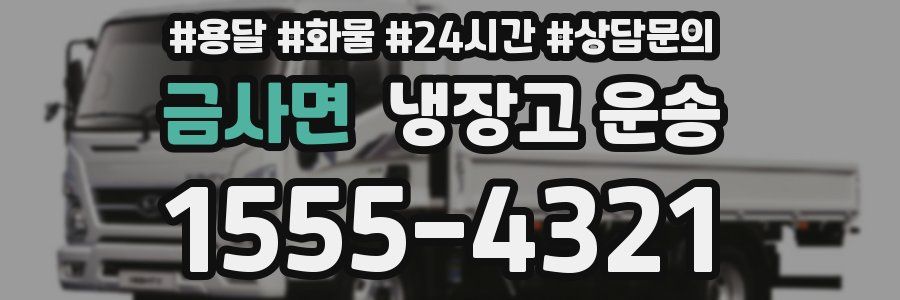 금사면 냉장고 운송