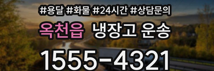 옥천읍 냉장고 운송
