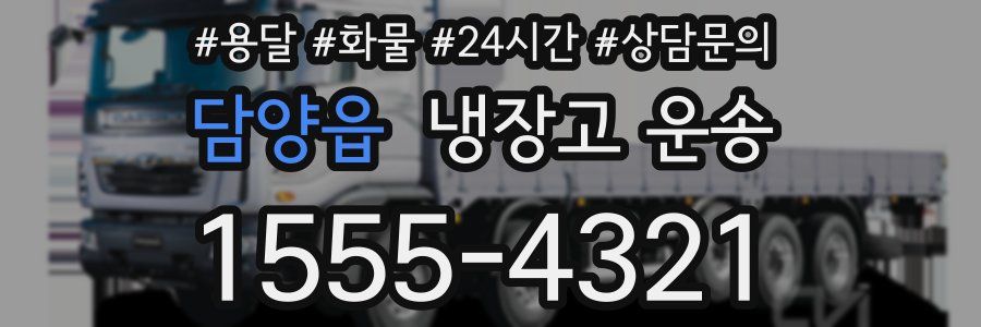 담양읍 냉장고 운송