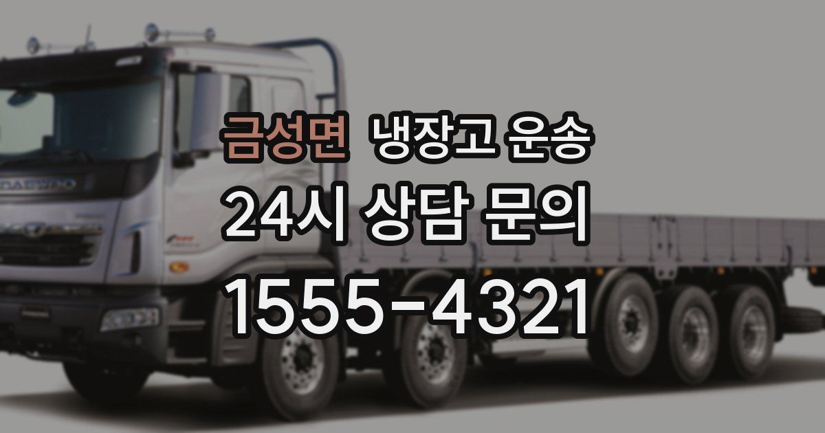 금성면 냉장고 운송