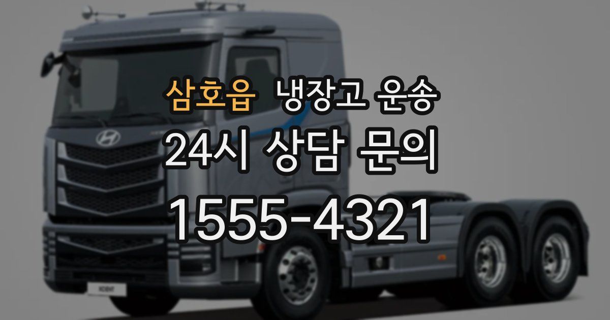 삼호읍 냉장고 운송