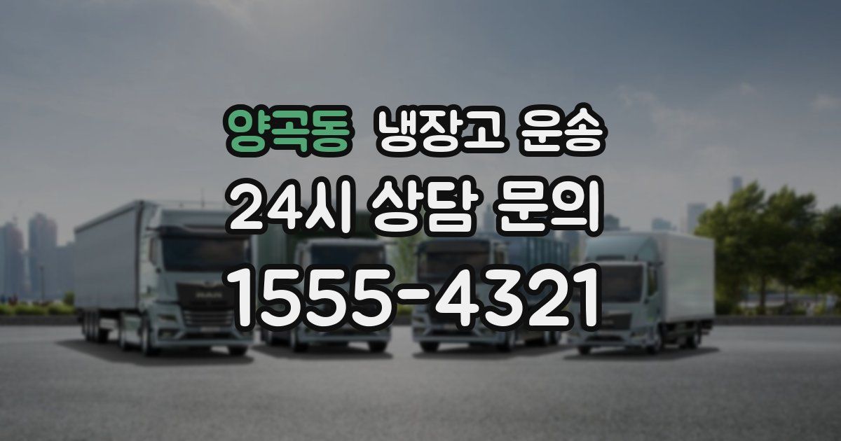 양곡동 냉장고 운송