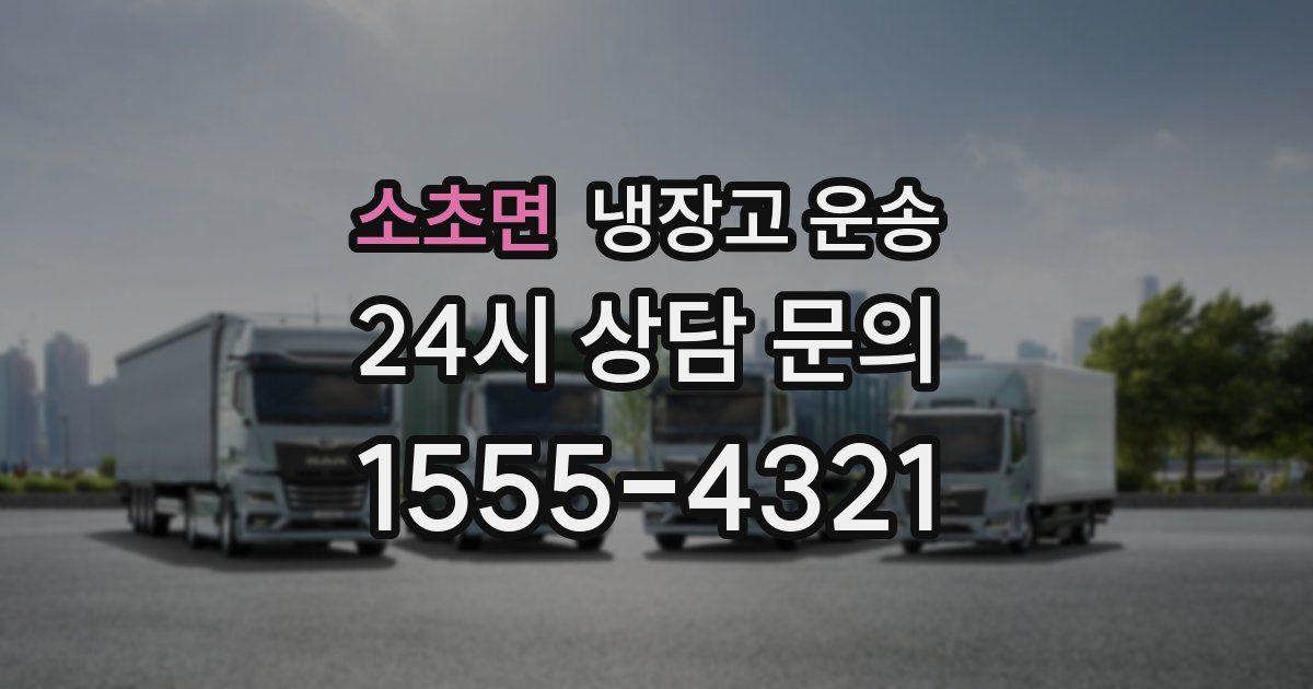 소초면 냉장고 운송