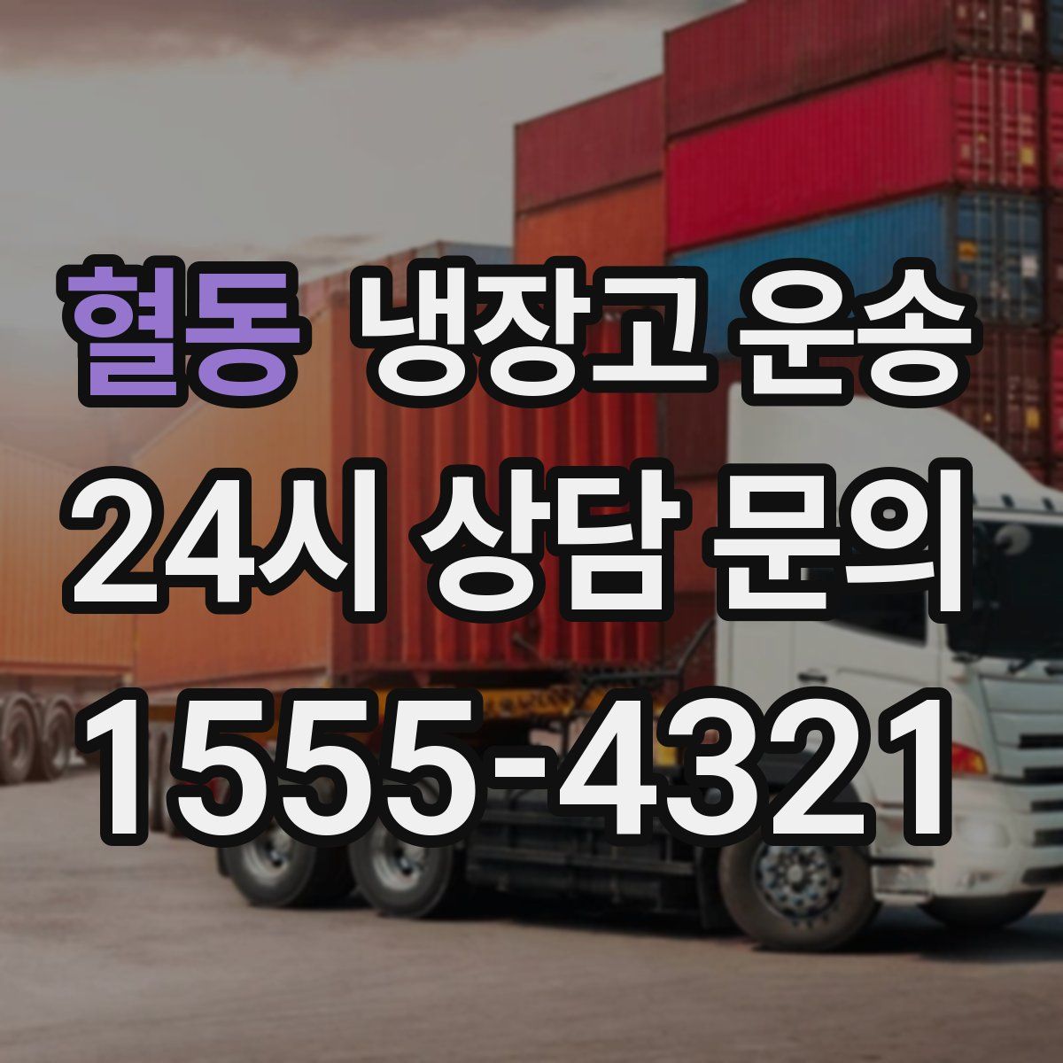 혈동 냉장고 운송