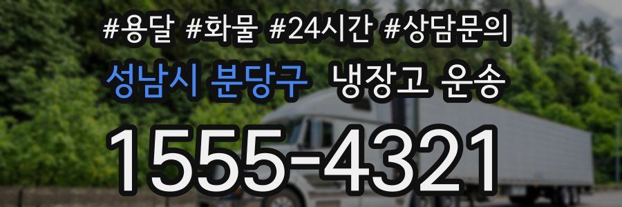 성남시 분당구 냉장고 운송