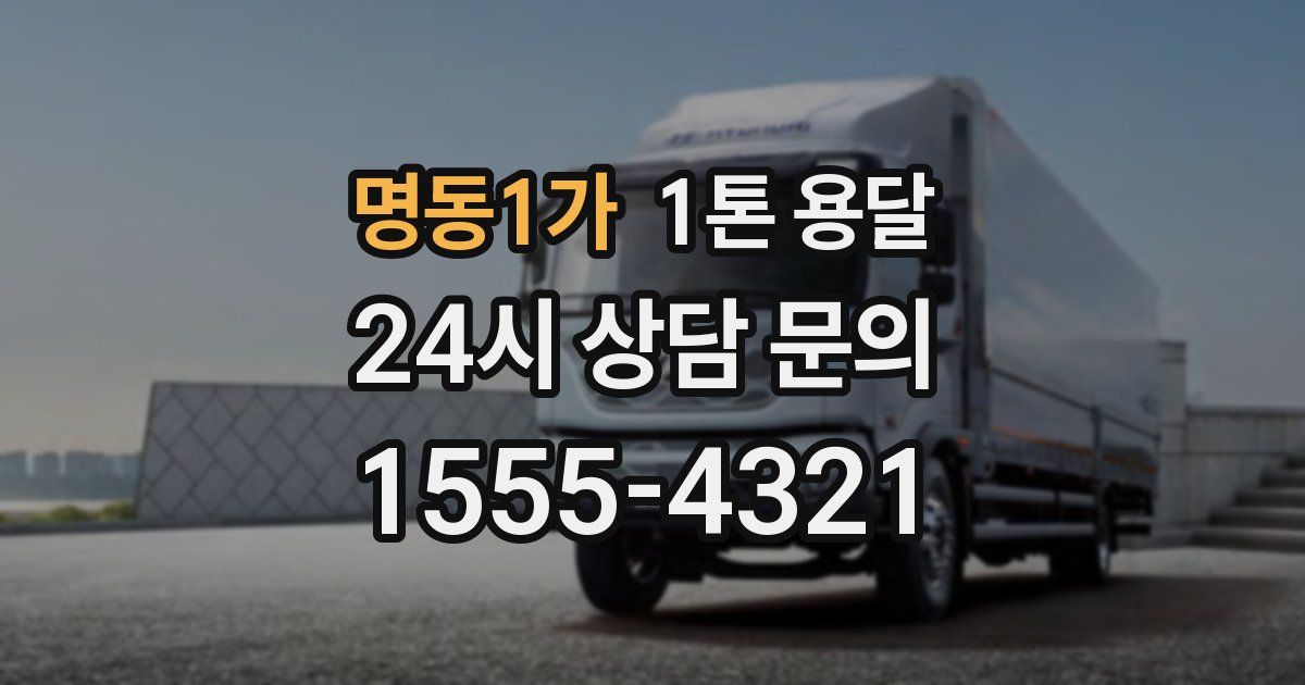 명동1가 1톤 용달