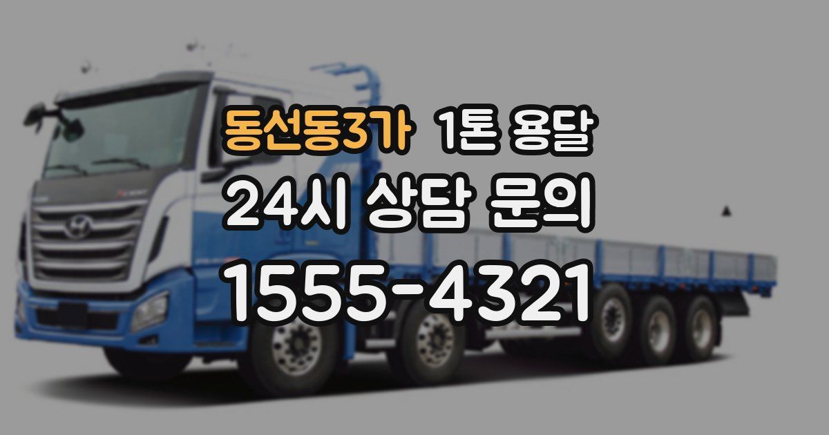 동선동3가 1톤 용달