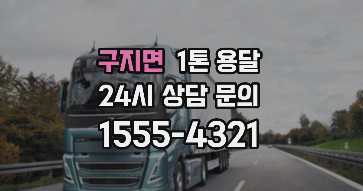 구지면 1톤 용달