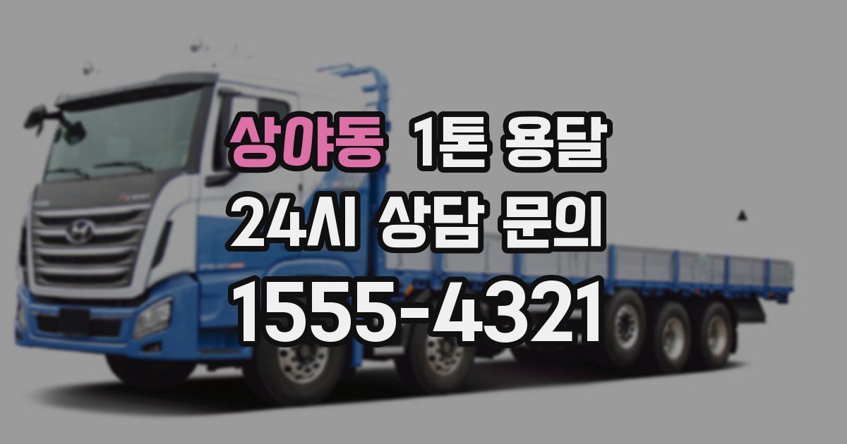 상야동 1톤 용달