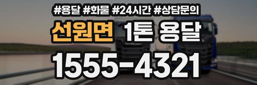 선원면 1톤 용달