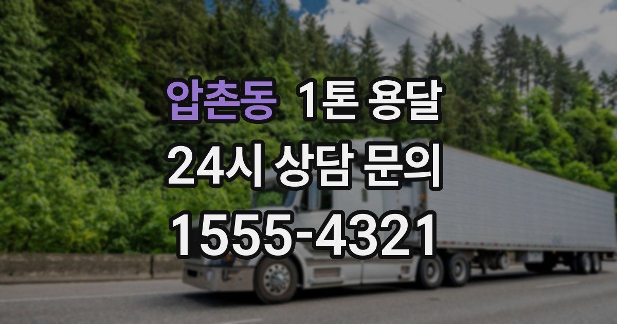 압촌동 1톤 용달