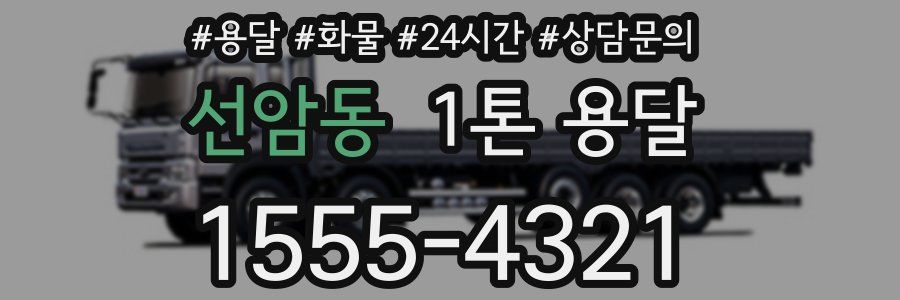 선암동 1톤 용달