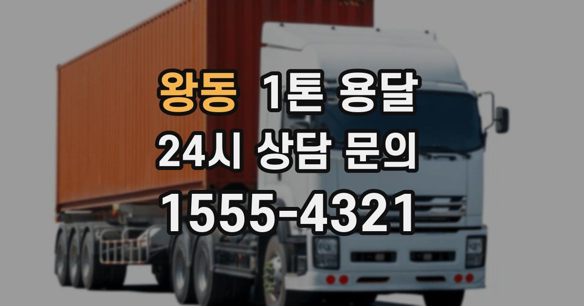 왕동 1톤 용달