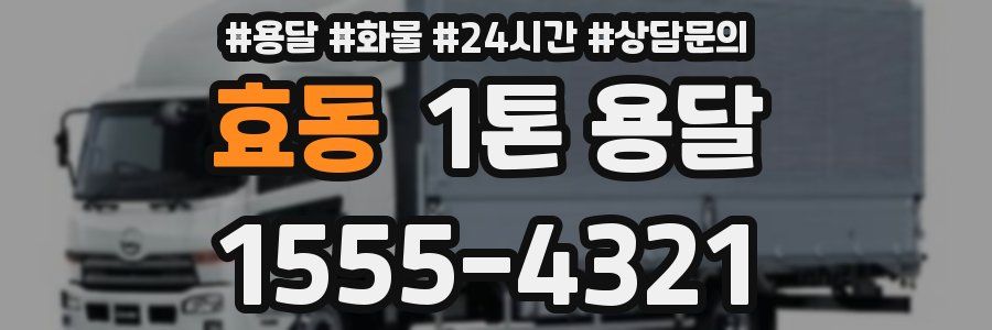 효동 1톤 용달