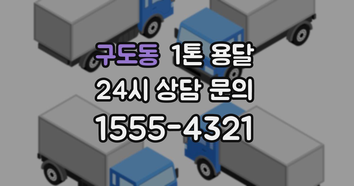 구도동 1톤 용달