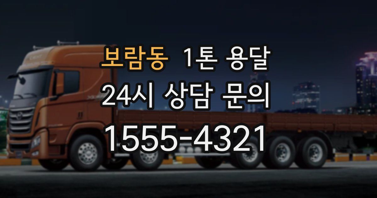 보람동 1톤 용달