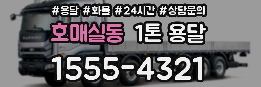 호매실동 1톤 용달