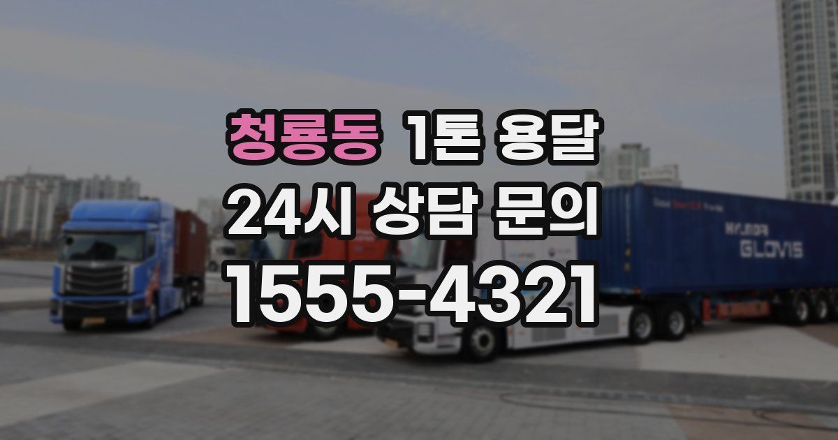 청룡동 1톤 용달