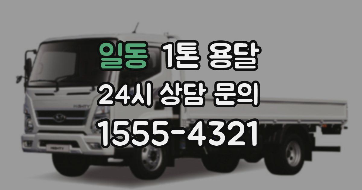 일동 1톤 용달