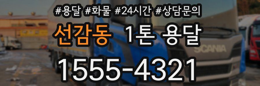 선감동 1톤 용달