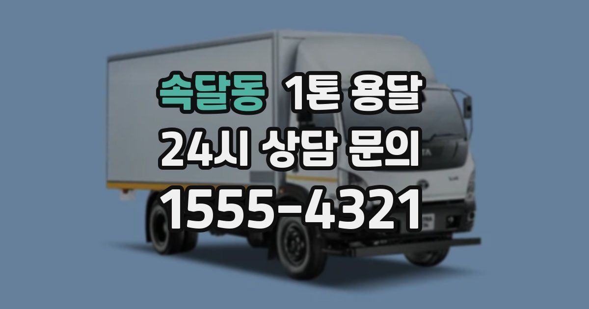속달동 1톤 용달