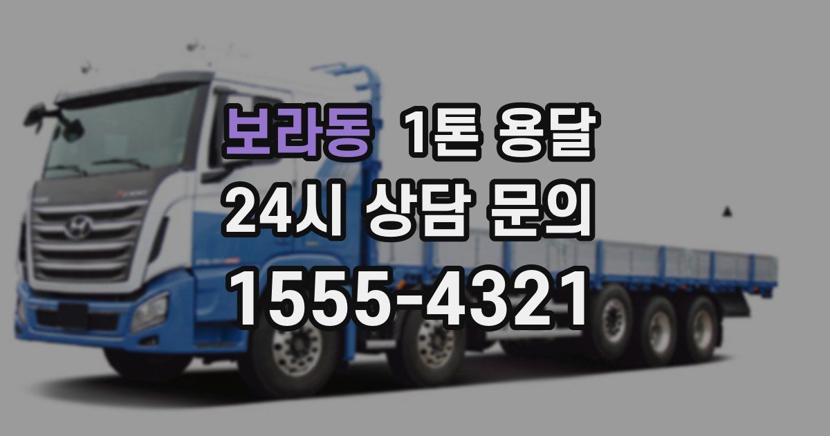 보라동 1톤 용달