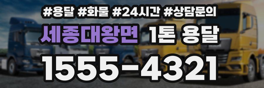 세종대왕면 1톤 용달
