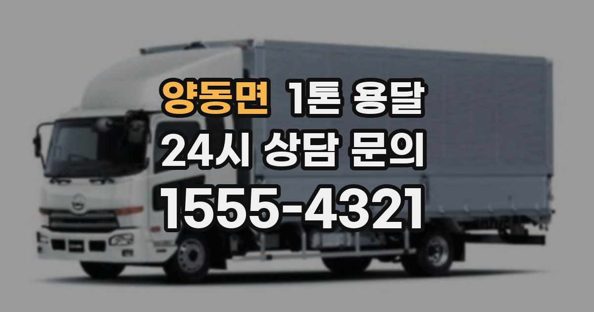 양동면 1톤 용달