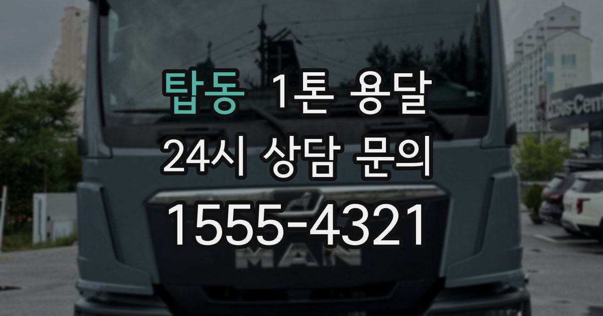 탑동 1톤 용달