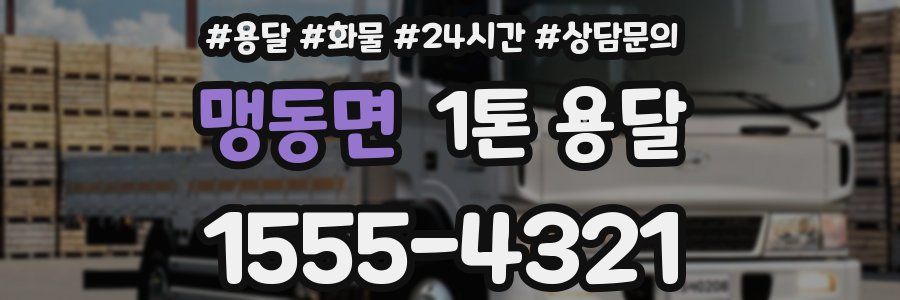 맹동면 1톤 용달