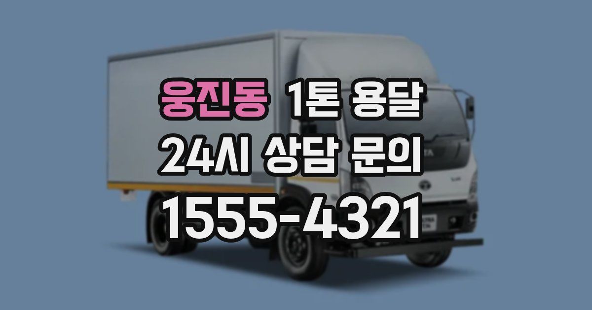 웅진동 1톤 용달