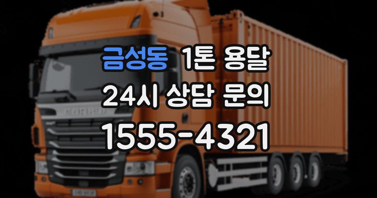 금성동 1톤 용달