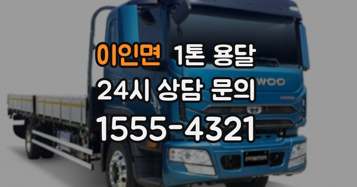 이인면 1톤 용달