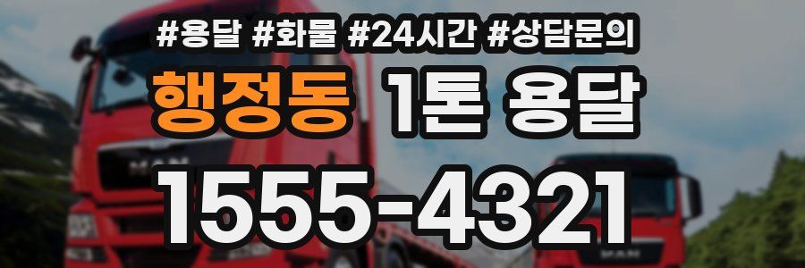 행정동 1톤 용달