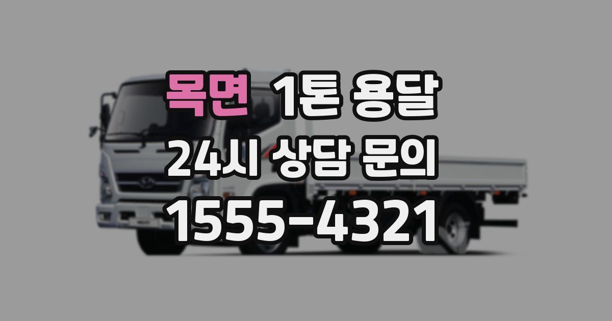 목면 1톤 용달