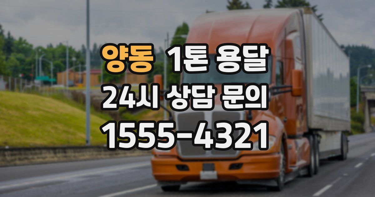 양동 1톤 용달