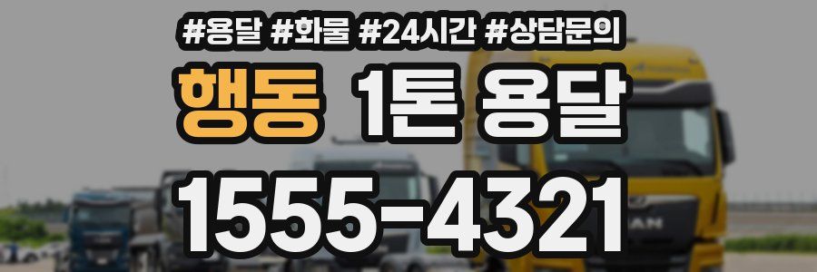 행동 1톤 용달