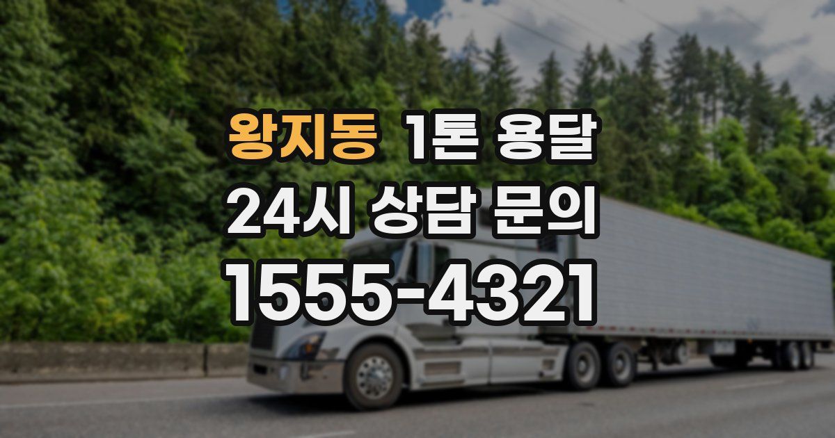 왕지동 1톤 용달