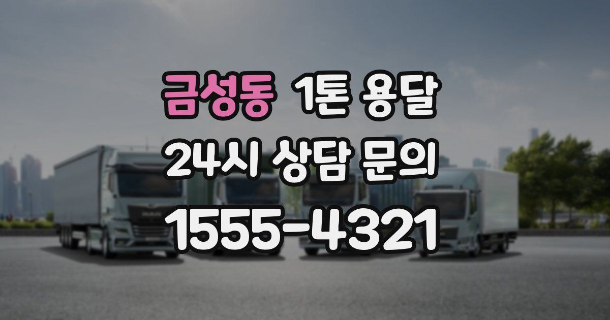 금성동 1톤 용달