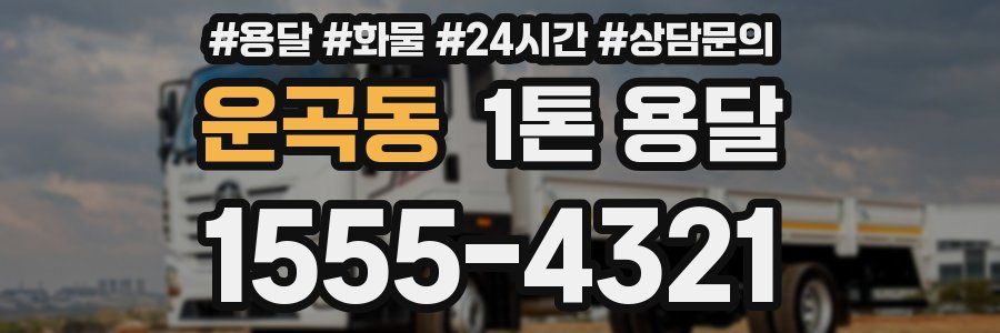 운곡동 1톤 용달