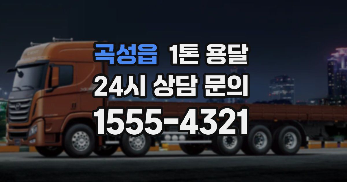 곡성읍 1톤 용달