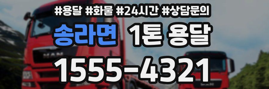송라면 1톤 용달